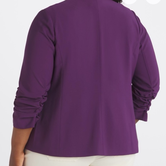 Purple Open Front Blazer - Picture 4 of 6